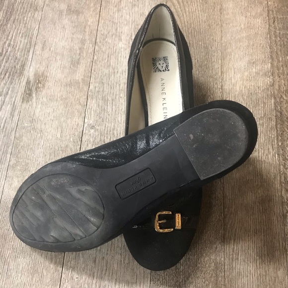 Anne Klein Size 6.5 Leather Chunky Heels - Picture 5 of 6